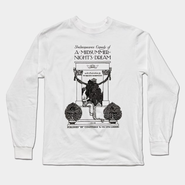 A Midsummer Night's Dream William Shakespeare Title Page Long Sleeve T-Shirt by buythebook86